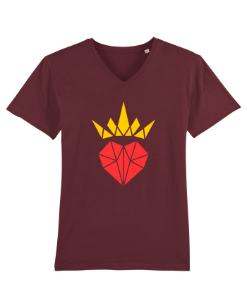 Cute Origami Crowned Heart Burgundy