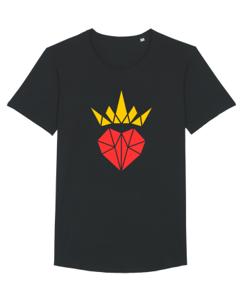 Cute Origami Crowned Heart Black