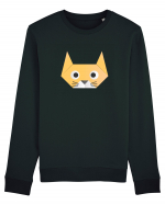 Funny  Cat Face - Origami Style Bluză mânecă lungă Unisex Rise
