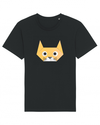 Funny  Cat Face - Origami Style Tricou mânecă scurtă Unisex Rocker