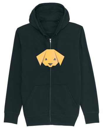 Cute Dog Face - Origami Style Black