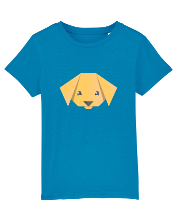 Cute Dog Face - Origami Style Azur