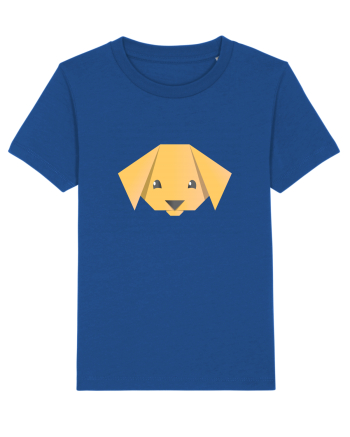 Cute Dog Face - Origami Style Majorelle Blue