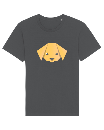 Cute Dog Face - Origami Style Anthracite