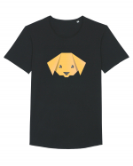 Cute Dog Face - Origami Style Tricou mânecă scurtă guler larg Bărbat Skater