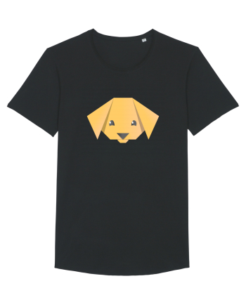 Cute Dog Face - Origami Style Black