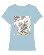 Natura Tricou mânecă scurtă guler larg fitted Damă Expresser
