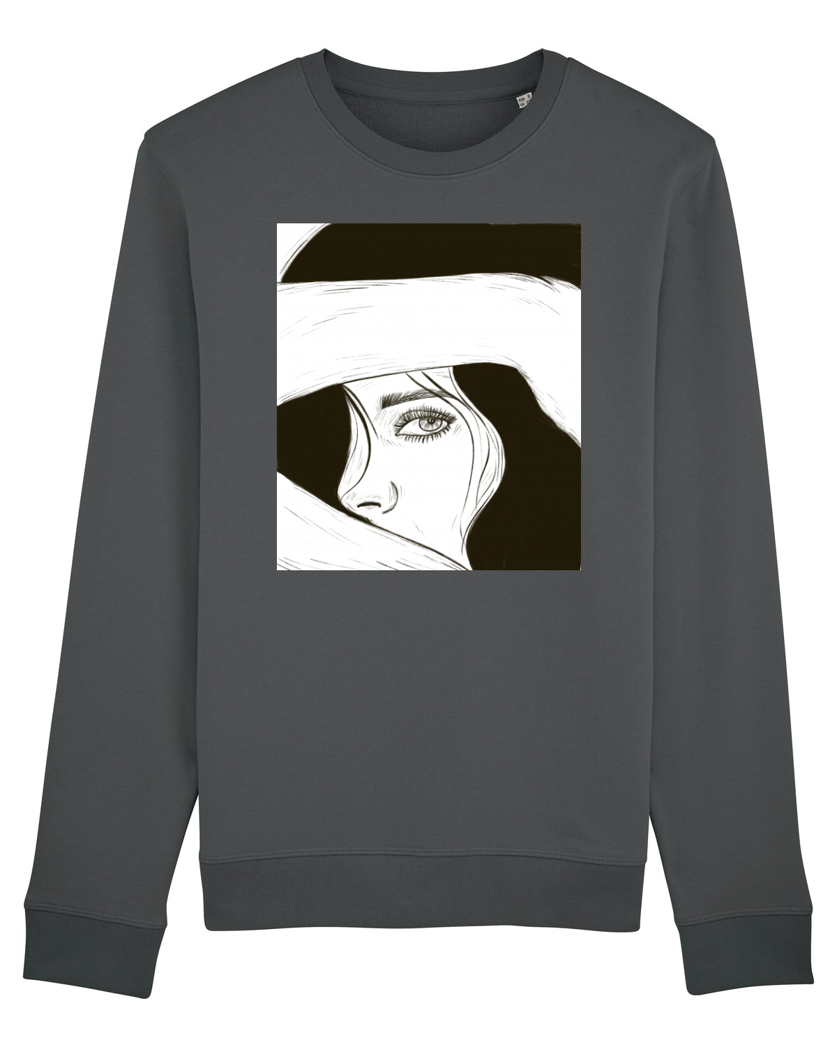 Bluză mânecă lungă Unisex Rise Anthracite