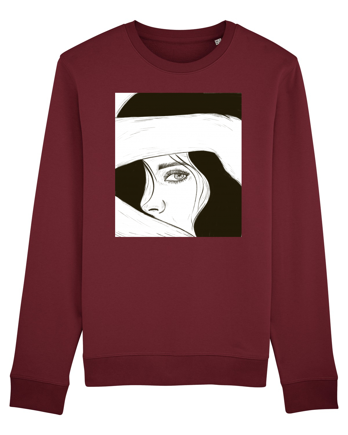 Bluză mânecă lungă Unisex Rise Burgundy