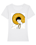 Pure Tricou mânecă scurtă guler larg fitted Damă Expresser