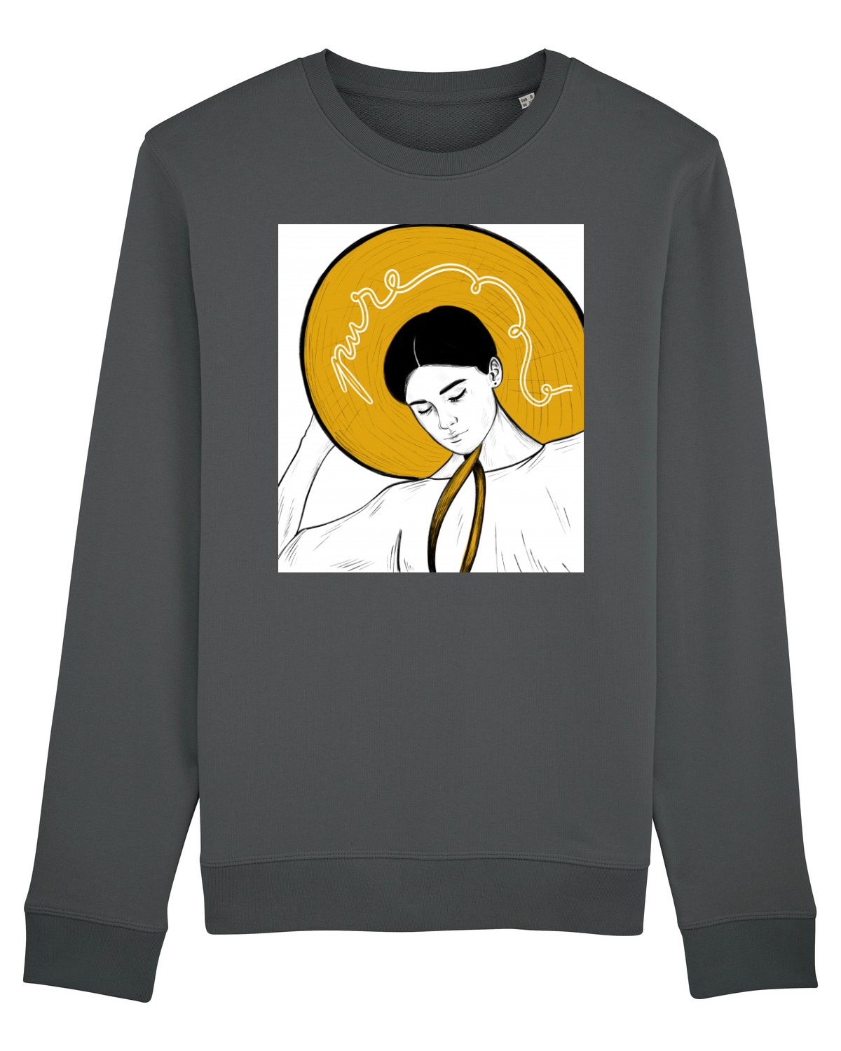 Bluză mânecă lungă Unisex Rise Anthracite