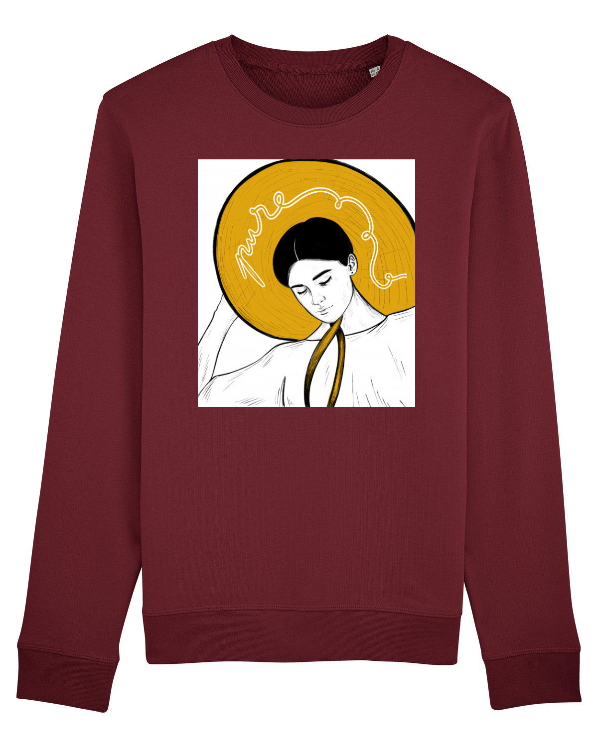 Bluză mânecă lungă Unisex Rise Burgundy