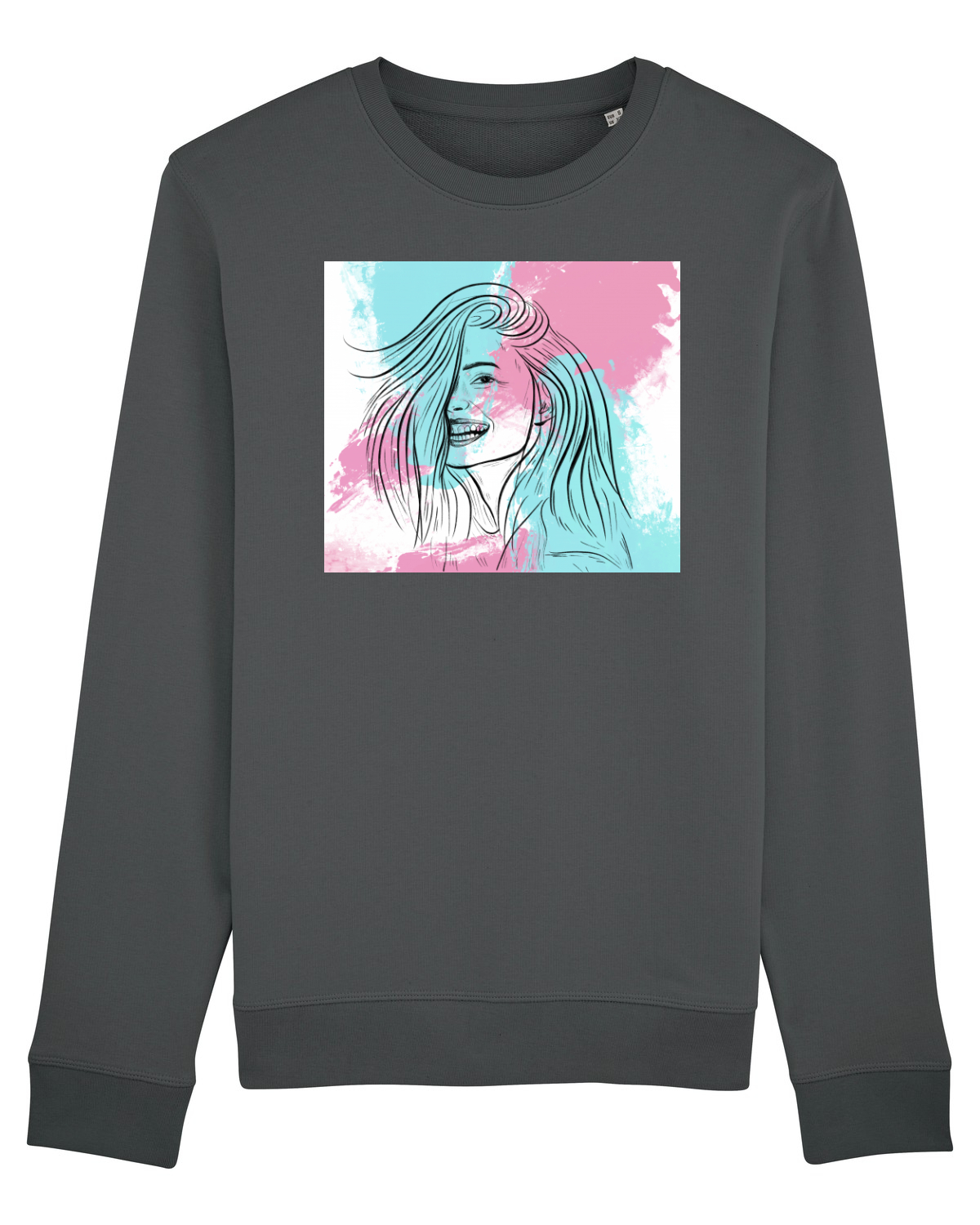 Bluză mânecă lungă Unisex Rise Anthracite