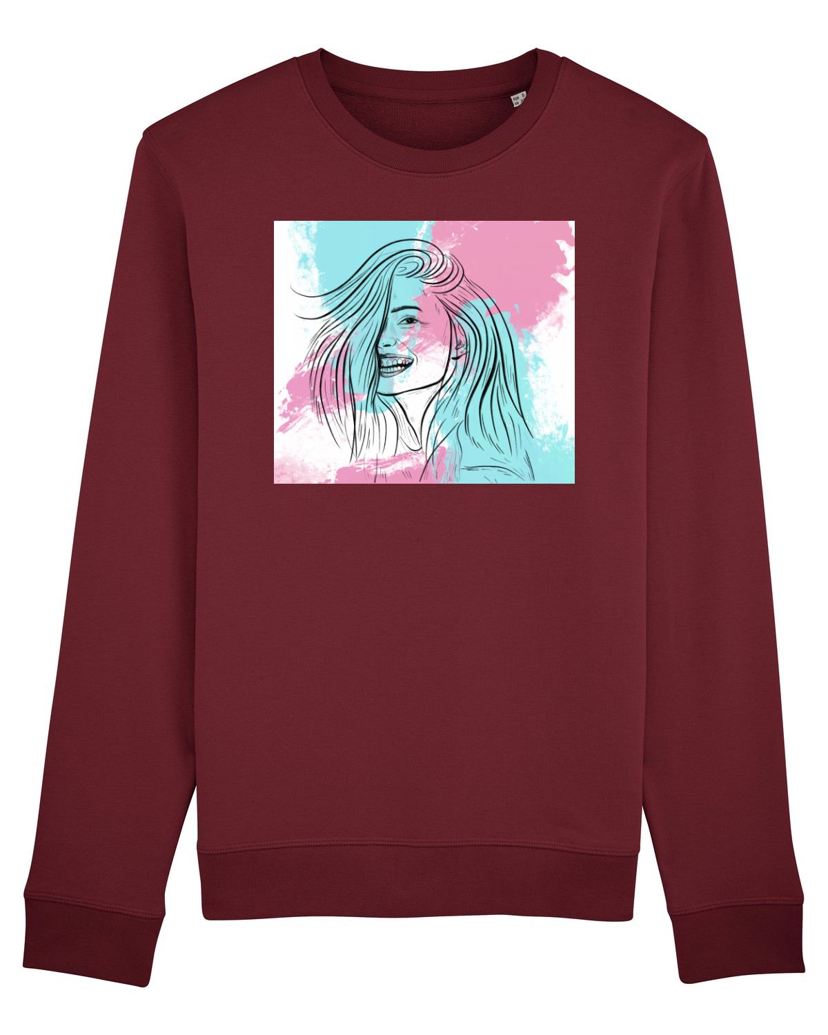 Bluză mânecă lungă Unisex Rise Burgundy