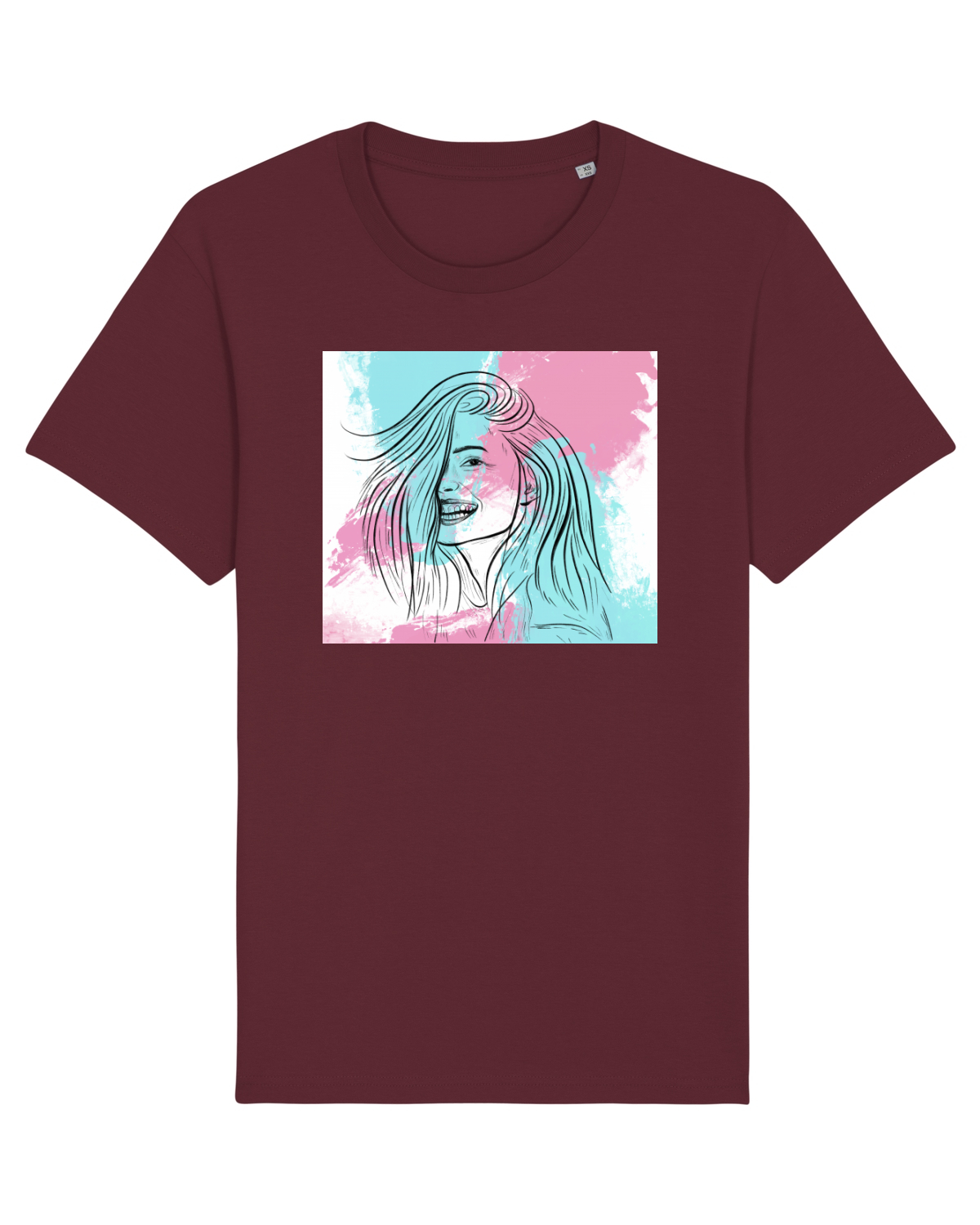 Tricou mânecă scurtă Unisex Rocker Burgundy