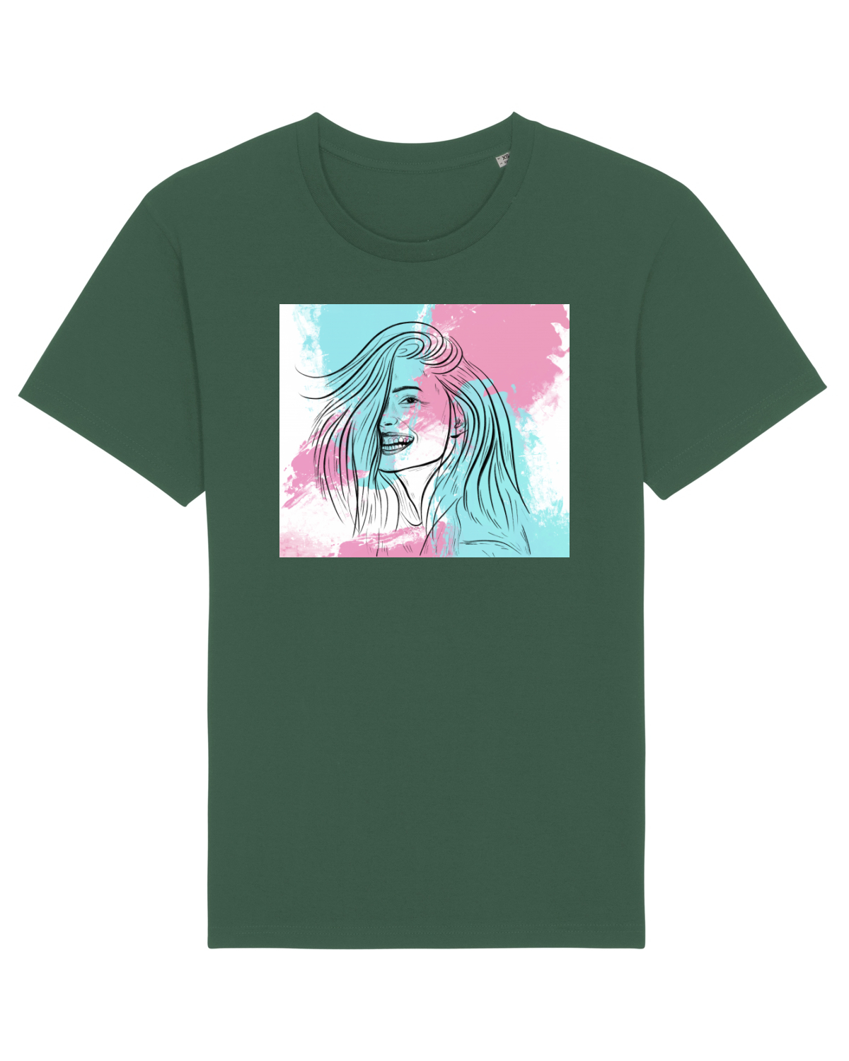 Tricou mânecă scurtă Unisex Rocker Bottle Green