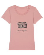 Printographer Tricou mânecă scurtă guler larg fitted Damă Expresser