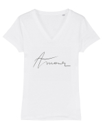 Amour Tricou mânecă scurtă guler V Damă Evoker