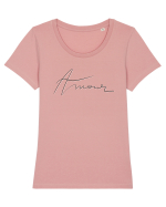 Amour Tricou mânecă scurtă guler larg fitted Damă Expresser