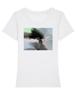 Artist Tricou mânecă scurtă guler larg fitted Damă Expresser