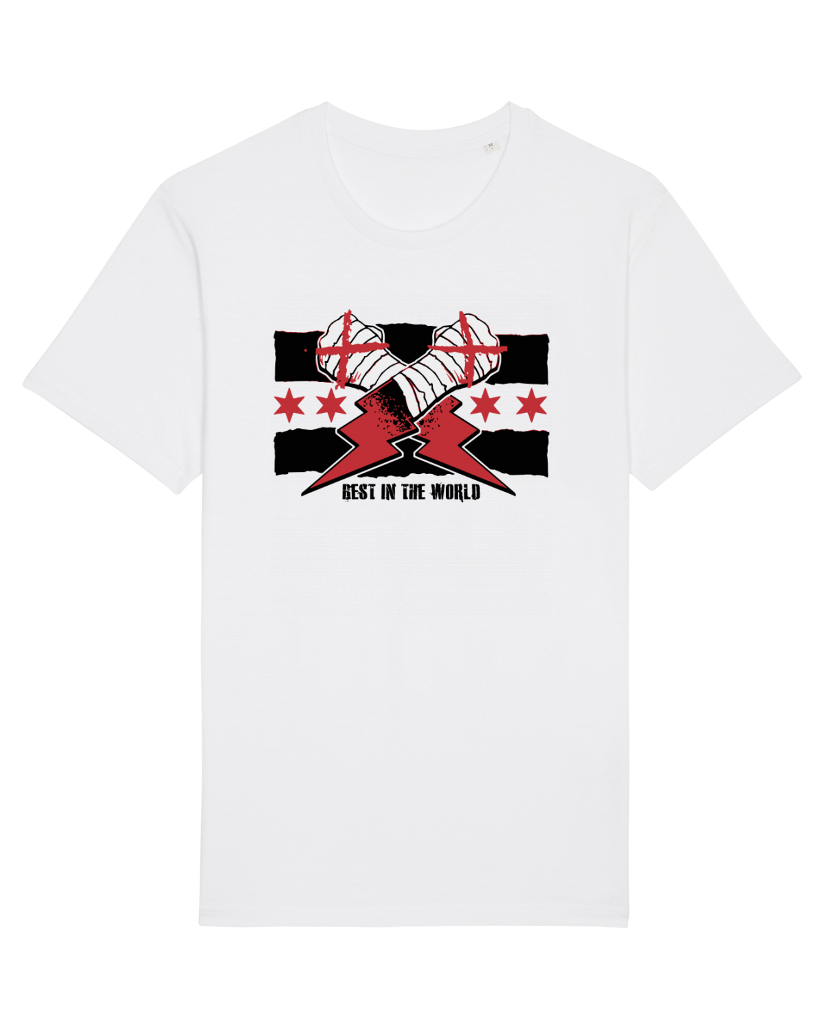 Tricou mânecă scurtă Unisex Rocker White