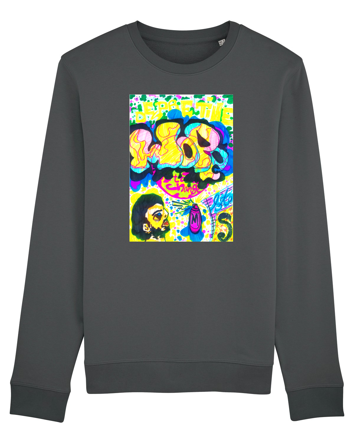 Bluză mânecă lungă Unisex Rise Anthracite