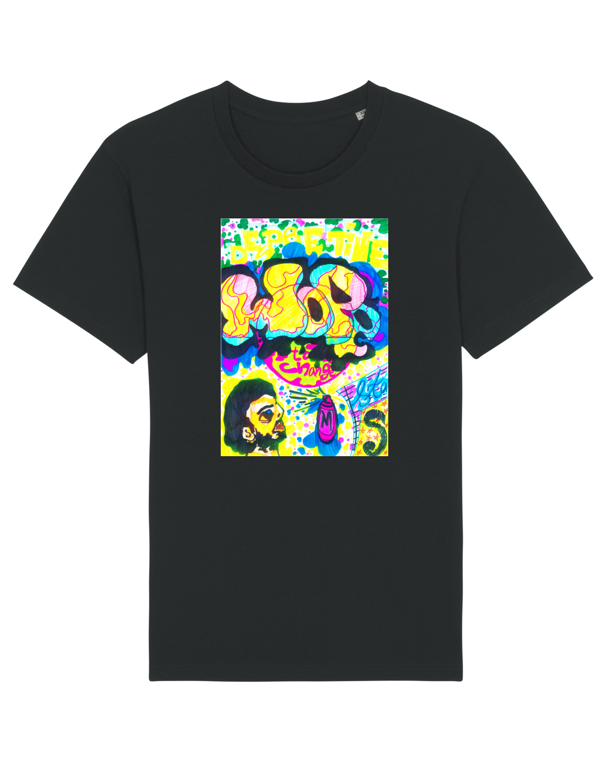 Tricou mânecă scurtă Unisex Rocker Black