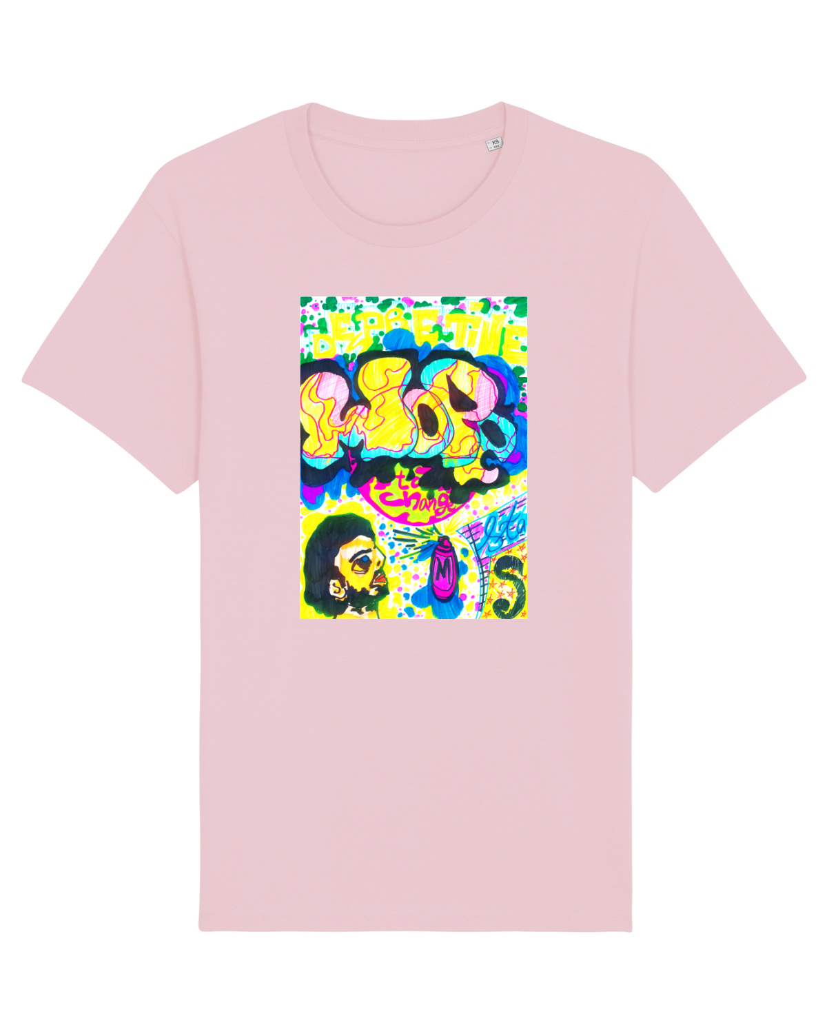 Tricou mânecă scurtă Unisex Rocker Cotton Pink