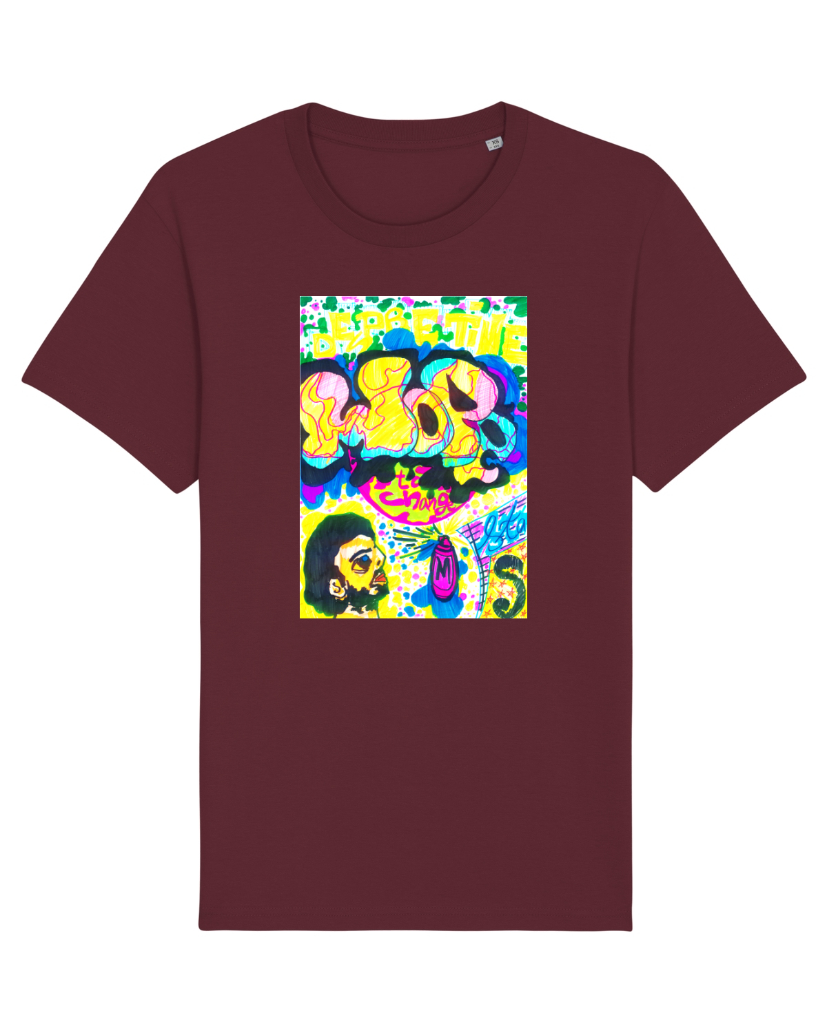 Tricou mânecă scurtă Unisex Rocker Burgundy