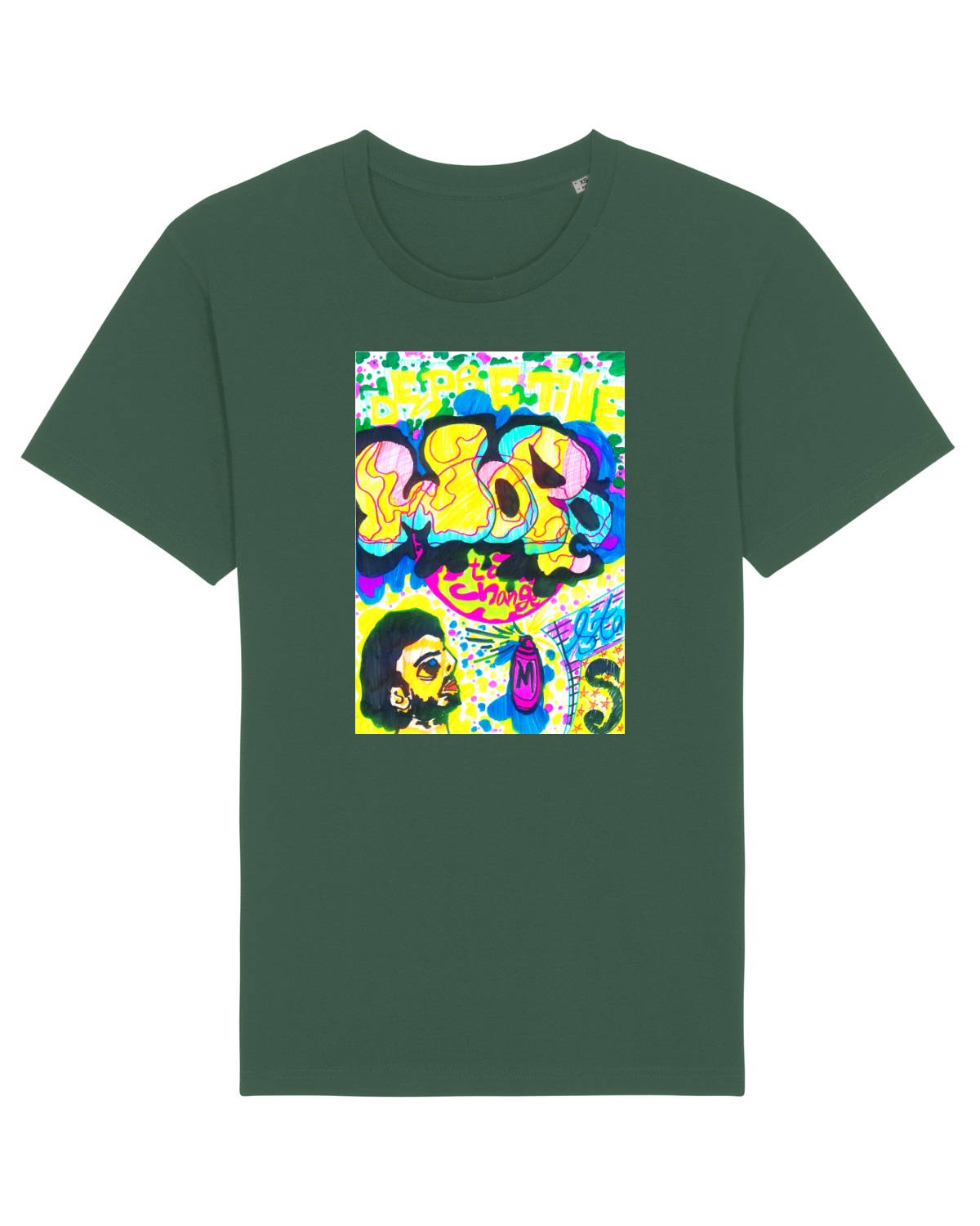 Tricou mânecă scurtă Unisex Rocker Bottle Green