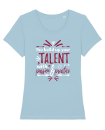 Despre talent Tricou mânecă scurtă guler larg fitted Damă Expresser