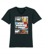 When weekend comes Tricou mânecă scurtă guler V Bărbat Presenter