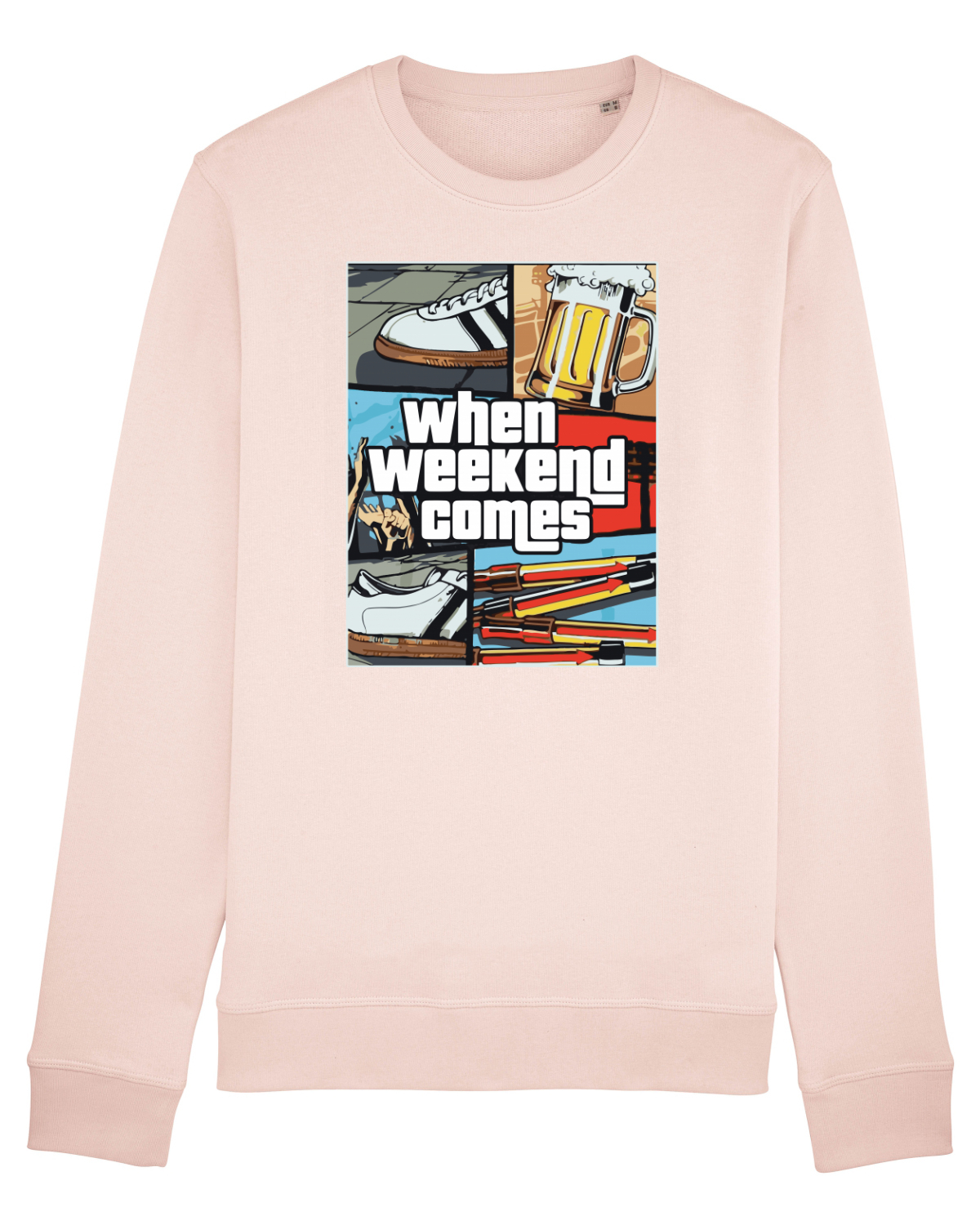 Bluză mânecă lungă Unisex Rise Candy Pink