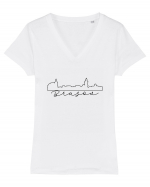 Brasov Semnatura Tricou mânecă scurtă guler V Damă Evoker