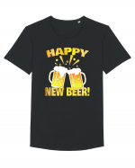 Happy New Beer Tricou mânecă scurtă guler larg Bărbat Skater