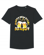 Happy New Beer Brasov Tricou mânecă scurtă guler larg Bărbat Skater