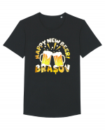 Happy New Beer Brasov Tricou mânecă scurtă guler larg Bărbat Skater