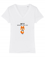 Where's the  Fox Design Tricou mânecă scurtă guler V Damă Evoker