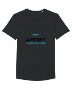 Airsoft Design Tricou mânecă scurtă guler larg Bărbat Skater