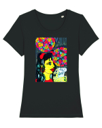 Simtiri Tricou mânecă scurtă guler larg fitted Damă Expresser