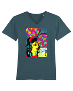 Simtiri Tricou mânecă scurtă guler V Bărbat Presenter