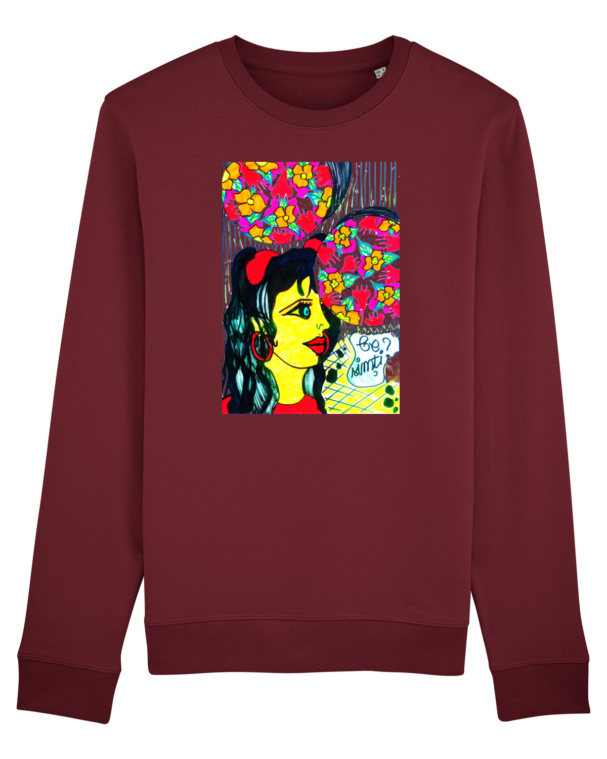 Bluză mânecă lungă Unisex Rise Burgundy