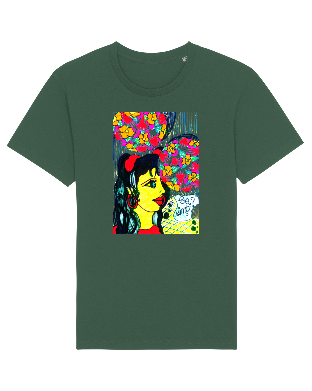 Tricou mânecă scurtă Unisex Rocker Bottle Green
