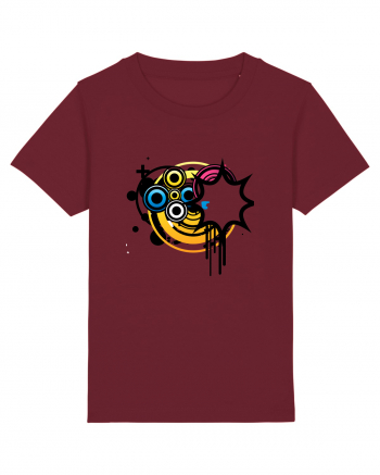 Funky Star Design Burgundy