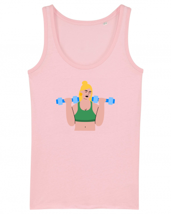 Funky CrossFit Woman Design Cotton Pink