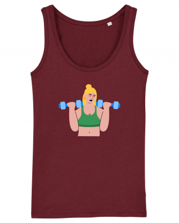 Funky CrossFit Woman Design Burgundy