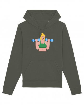 Funky CrossFit Woman Design Khaki