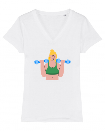 Funky CrossFit Woman Design White