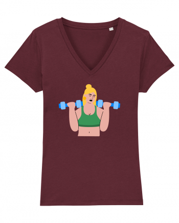 Funky CrossFit Woman Design Burgundy