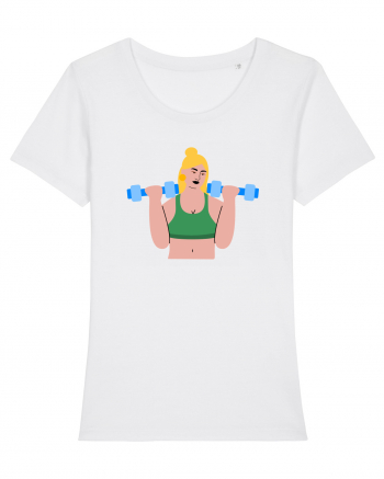 Funky CrossFit Woman Design White